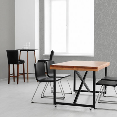 Superfresco Easy Innocence Floral Metallic Grey Wallpaper DIY at B&Q