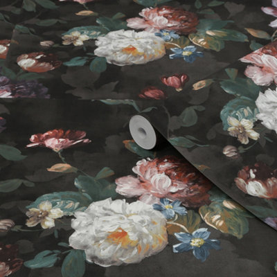 Superfresco Easy Isabelle Floral Black Wallpaper