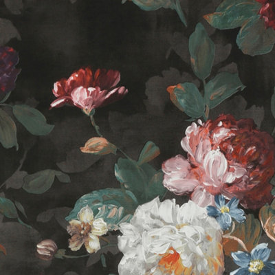 Superfresco Easy Isabelle Floral Black Wallpaper