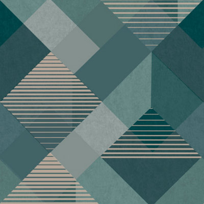 Superfresco Easy Kaleidoscope Geometric Emerald Wallpaper