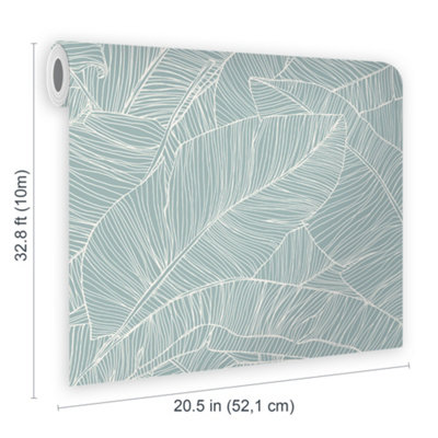 Superfresco Easy Kaya Tropical Leaf Duck Egg Wallpaper