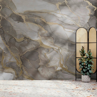 Superfresco Easy Marble White Gold Print To Order Fixed Size Mural