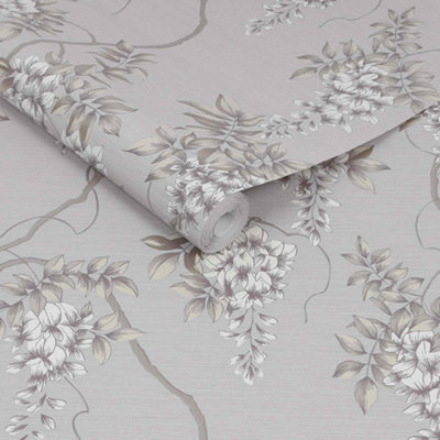 Superfresco Easy Mauve Wisteria Floral Wallpaper