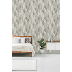 Superfresco Easy Milan Geometric Taupe Wallpaper