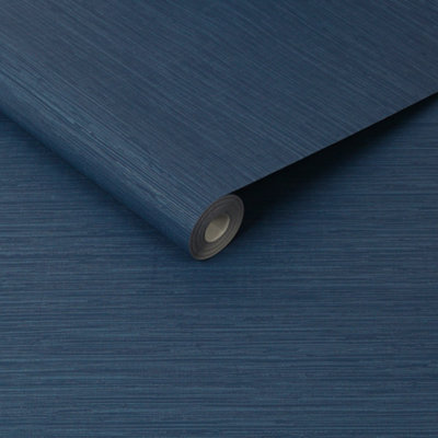 Superfresco Easy Navy Serenity Textured Plain Wallpaper
