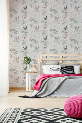 Superfresco Easy Origami Florals White Wallpaper