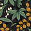 Superfresco Easy Persephone Charcoal/Ochre Leaves Wallpaper