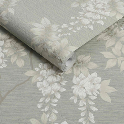 Superfresco Easy Sage Wisteria Floral Wallpaper