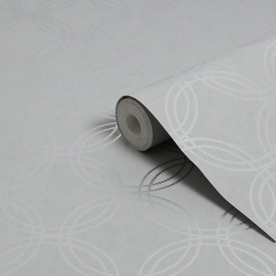 Superfresco Easy Serpentine Geometric Grey Wallpaper