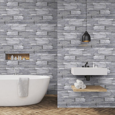 Superfresco Easy Stone Effect Grey Wallpaper