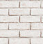 Superfresco Easy White / Red Brick Industrial Stone Tiled Wallpaper