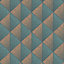 Superfresco Inception Geometric Petrol/Copper Wallpaper