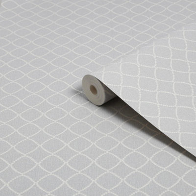 Superfresco Lilibet Geometric Grey Wallpaper