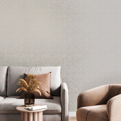 Superfresco Midas Texture Grey Gold Plain Wallpaper