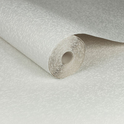 Superfresco Paintable Woodchip Effect Textured White Durable Wallpaper