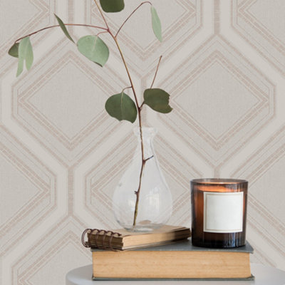 Superfresco Savile Row Geometric Taupe Wallpaper