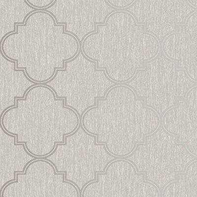 Superfresco Silk Trellis Geometric Neutral Metallic Wallpaper