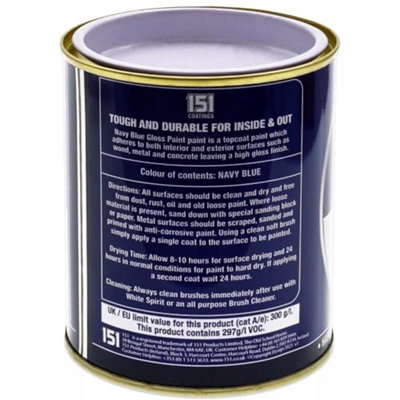 SuperGift.com 300 ml Navy Blue Gloss Non-Drip Paint - Interior ...