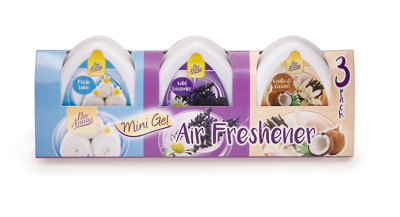 SuperGift.com Mini Gel Air Freshener 3pk, Home & Office, Long Lasting ...