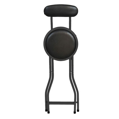SuperGift.com Round Compact Padded Folding High Back Stools Chair Back ...