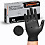 Superguard GB Black Disposable Diamond Grip Heavy Nitrile Tetragrab Gloves Box Of 50 AQL 1.5 - M