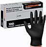 Superguard GB Disposable Nitrile Gloves Black Box Of 100 AQL 1.5 Wazir-4 for Garage Salon Cafe - M