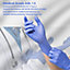 Superguard Nitrile Gloves Disposable, Blue Surgical Gloves Powder, Latex Free Strong and Flexible (100 Count)- AQL 1.5 (Large)