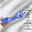 Superguard Nitrile Gloves Disposable, Blue Surgical Gloves Powder, Latex Free Strong and Flexible (100 Count)- AQL 1.5 (Medium)