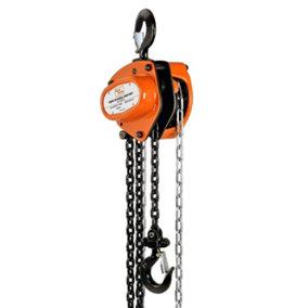 SuperHandy Chain Block Hoist Come Along 1 TON 2200LBS Capacity 10FT Lift Heavy Duty Hooks Commercial Grade Steel SKU:GEUT016