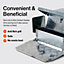 SuperHandy Chicken Feeder Automatic Spill Proof Galvanized Steel Bird Prevention for Chickens, Pheasants, or Roosters