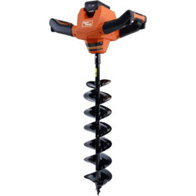 SuperHandy Electric Auger Cordless Power Head Heavy Duty w/Steel 6"x30" Earth Auger Li-ion Battery/Charger SKU:GEUO006