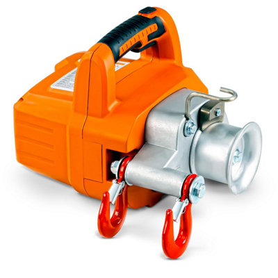 SuperHandy Electric Portable Winch Capstan Hoist 1000-2000 Max Pulling Force for Forestry Hunting Garden Off-Road