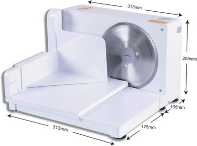 SuperHandy Food Slicer Portable Collapsible Electric Meat Deli Cheese Stainless Steel RSG Solingen Blade SKU:GEUT023