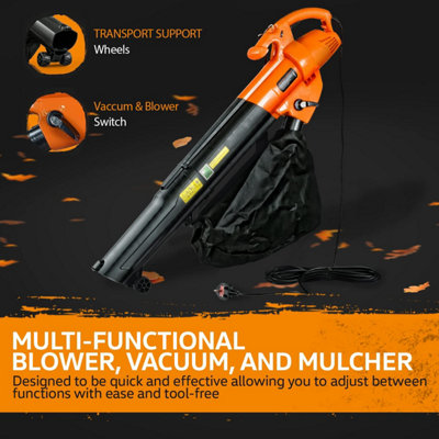 Electric leaf on sale vacuum mulcher