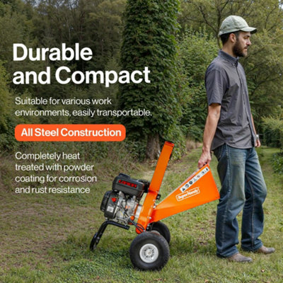 Superhandy Mini Wood Chipper Shredder Mulcher 196cc Compact Design 50mm ...