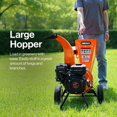 Superhandy Mini Wood Chipper Shredder Mulcher 196cc Compact Design 50mm ...