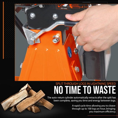 Superhandy Portable Electric Log Splitter 6 Ton Ram System 9.6A 2200W