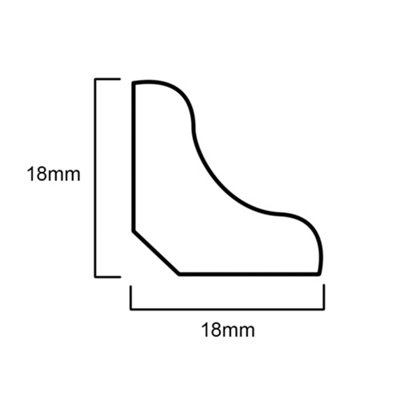 Superior Black Scotia/ Beading 2.4M 18mm - Pack of 10