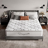 Superior Hybrid Mattress 10.6 Inch Pillow Top Mattress with Breathable Foam and Individual Pocket Spring 4FT