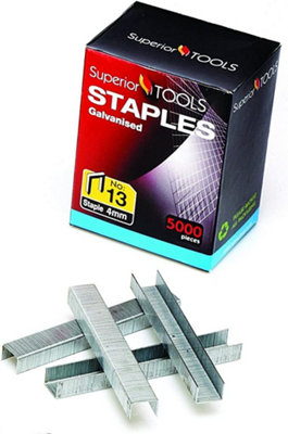 Superior Tools Heavy Duty Galvanised Staples 13/4 - Pack of 5000