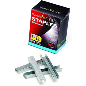 Superior Tools Heavy Duty Galvanised Staples 13/4 - Pack of 5000