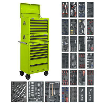 Superline Pro Tool Chest Combination 14 Drawer Ball-Bearing Slides SPTHVCOMBO1