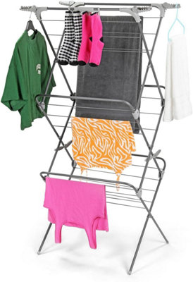 Supreme 3 Tier Clothes Airer Heavy Duty Foldable Drying Rack 27m Drying ...