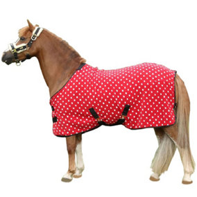 Supreme Products Dotty Fleece Horse Rug Red (6 3")