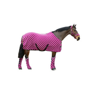 Supreme Products Dotty Standard-Neck Horse Fleece Rug Magical Mulberry (3 6")