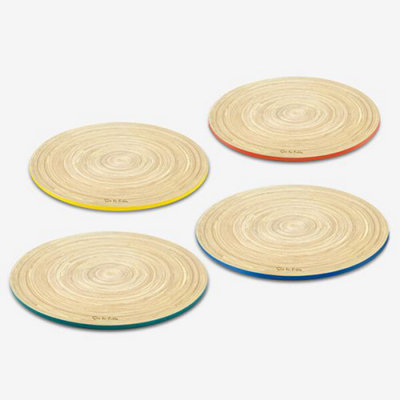 Sur La Table Colour Me Happy Set of 4 Mixed Colour Bamboo Placemats