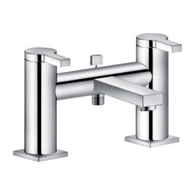 Sura Polished Chrome Deck-mounted Bath Shower Mixer Tap with Handset