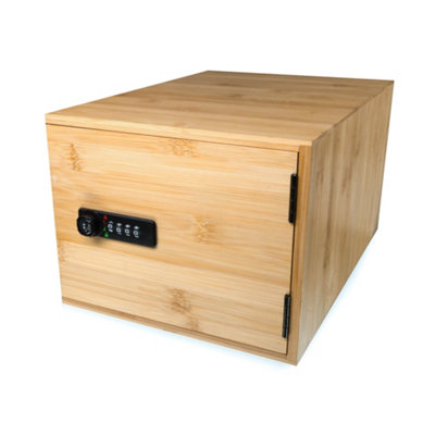 surebox Lock Box - Bamboo - 12 Litre Lockable Box - 4 Digit Combination ...