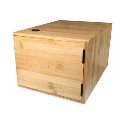 SUREBOX Lock Box - Bamboo - 12 Litre Lockable Box - Smart Lock