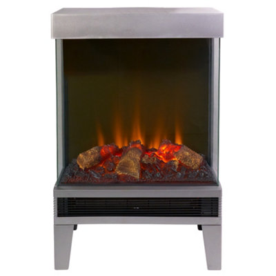 Sureflame ES-9329 3-Sided Electric Stove in Grey